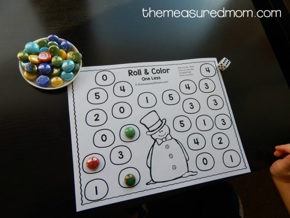 winter roll and color games the measured mom