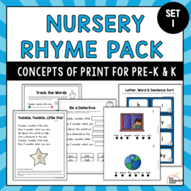 how to teach concepts of print with nursery rhymes the measured mom