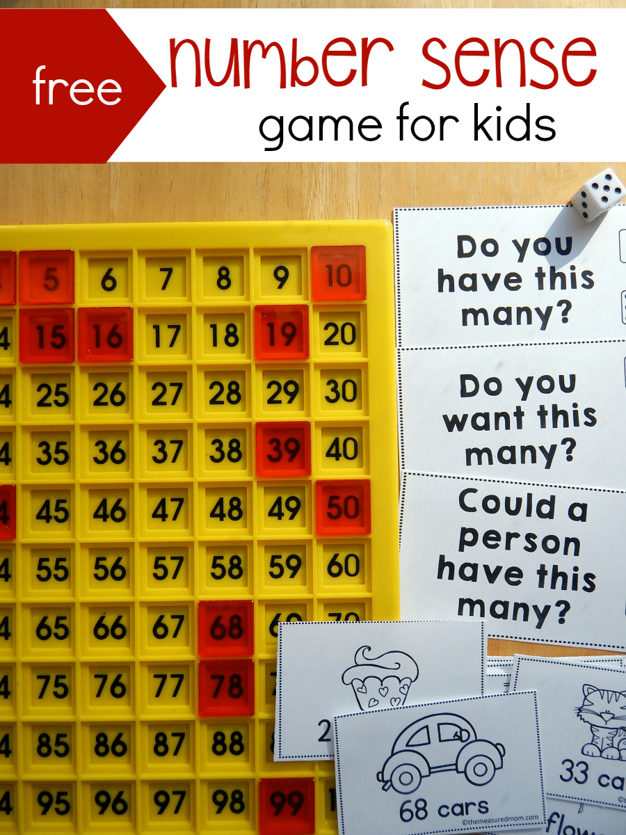 Free number sense game for kids   The Measured Mom