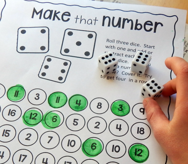 Addition and subtraction game - The Measured Mom