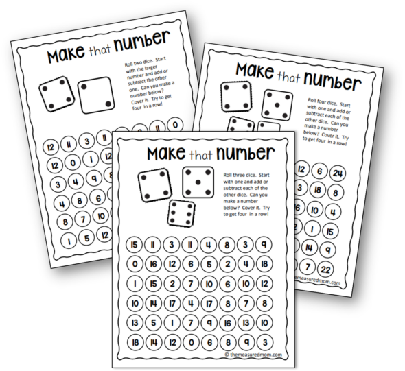 addition and subtraction game the measured mom