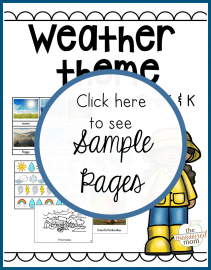 Weather theme for Preschool & Kindergarten - The Measured Mom