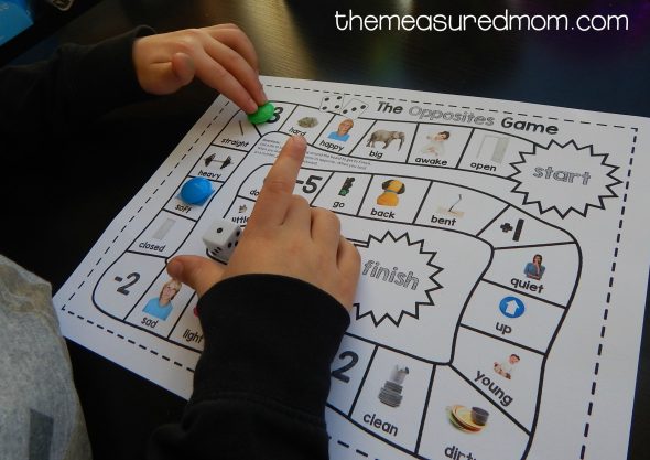 This opposites game is a great learning tool for kids in preschool through first grade. We love the real images! 