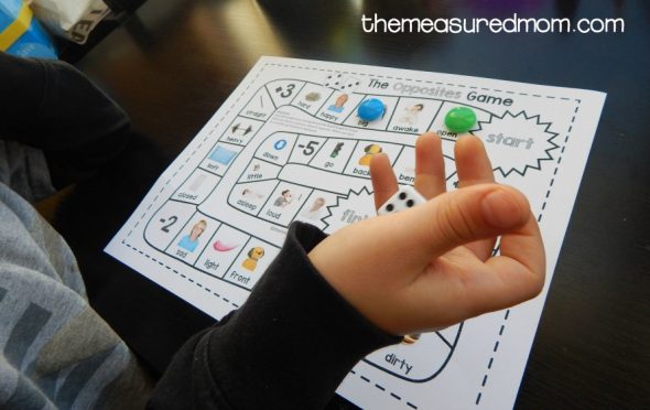 This opposites game is a great learning tool for kids in preschool through first grade. We love the real images! 