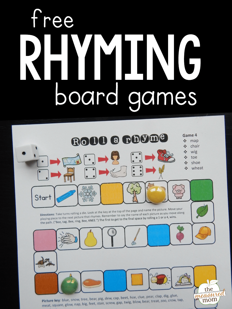 Rhyming Words Game The Measured Mom