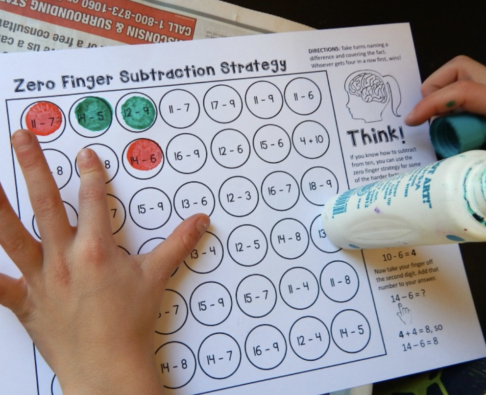 Cover Up! Subtraction Activities for Kindergarten - I Teach Too