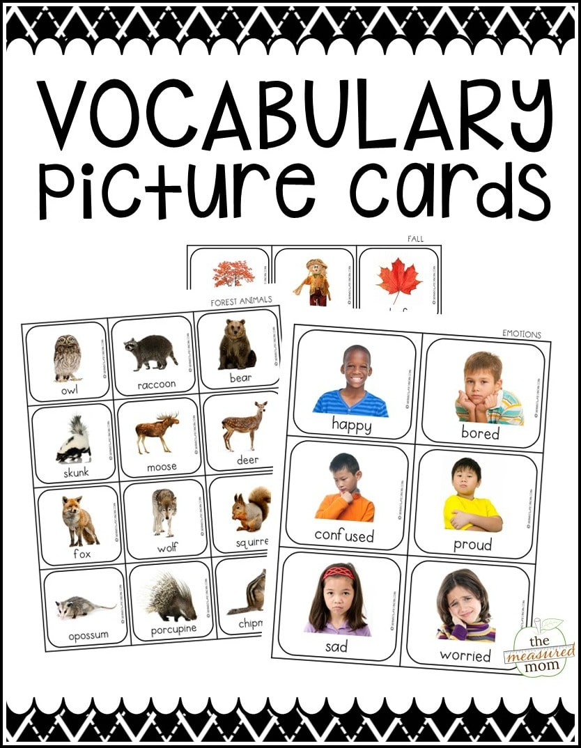 10 Vocabulary activities using our new picture cards - The Measured Mom