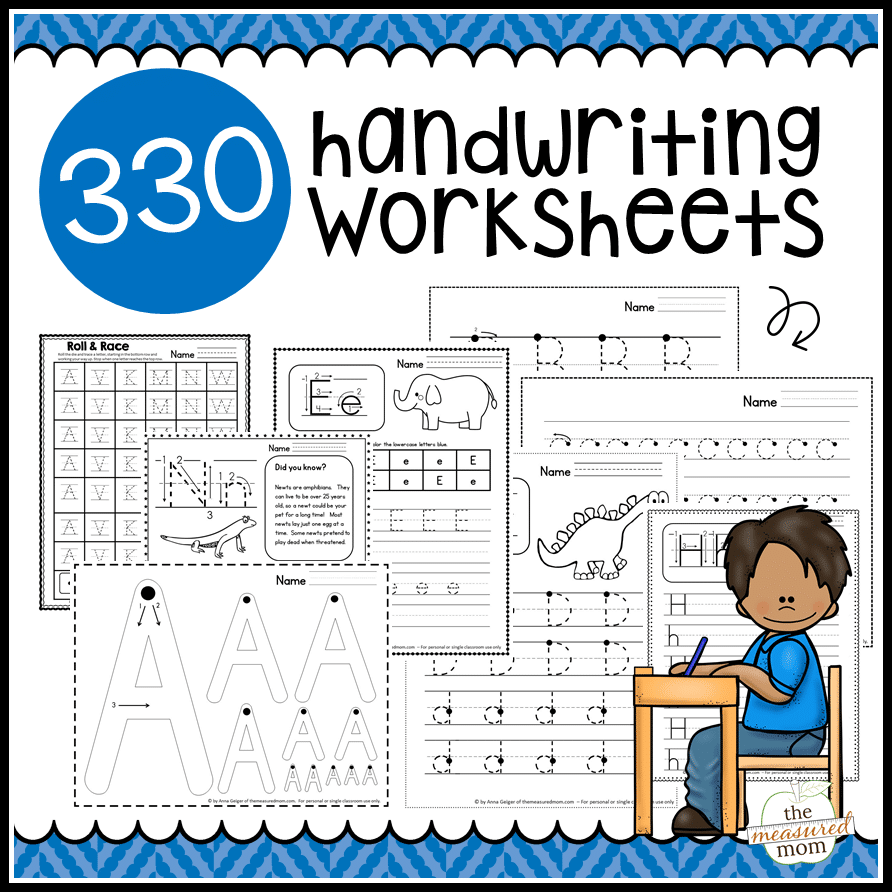 330 Handwriting Worksheets - The Measured Mom