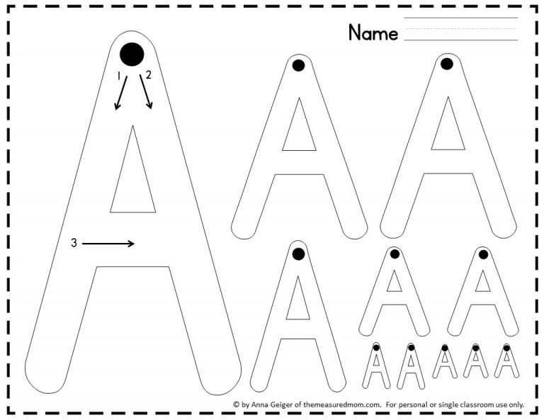 Level 2 handwriting worksheets - uppercase - The Measured Mom