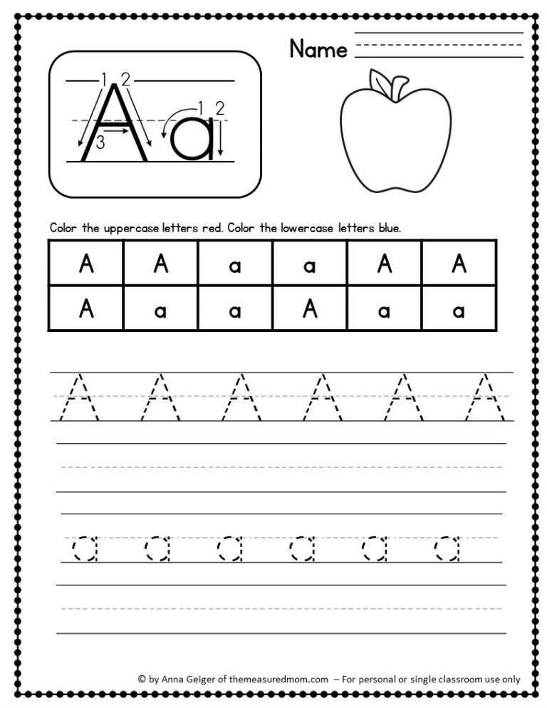 Level 3 handwriting worksheets - uppercase - The Measured Mom