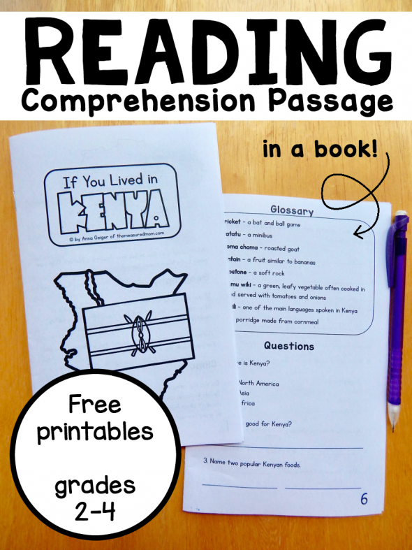 Reading Comprehension Passage in a Book!