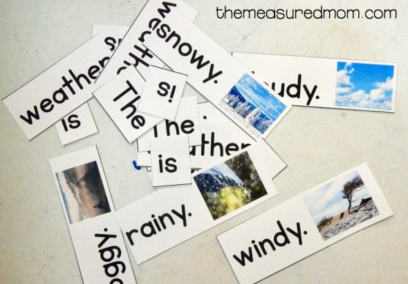 Grab this free weather activity for your young learners. Making pocket chart sentences is so much fun! 