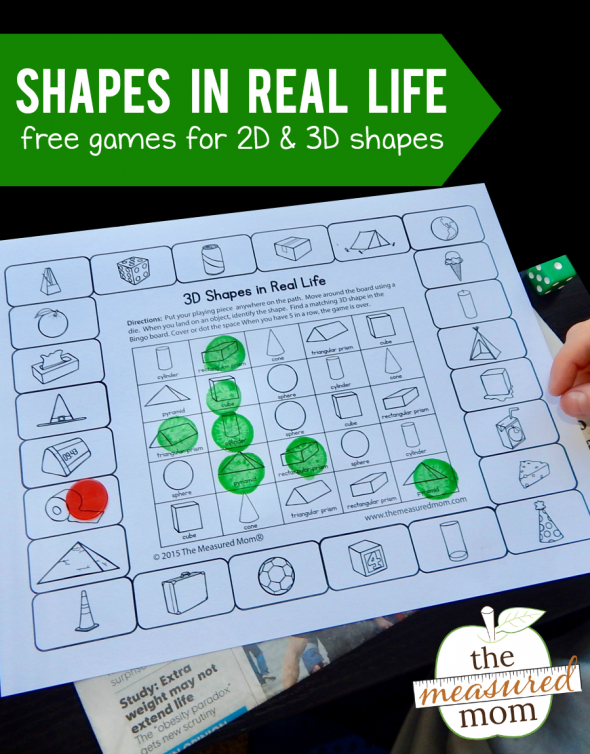 2D and 3D shape games - The Measured Mom