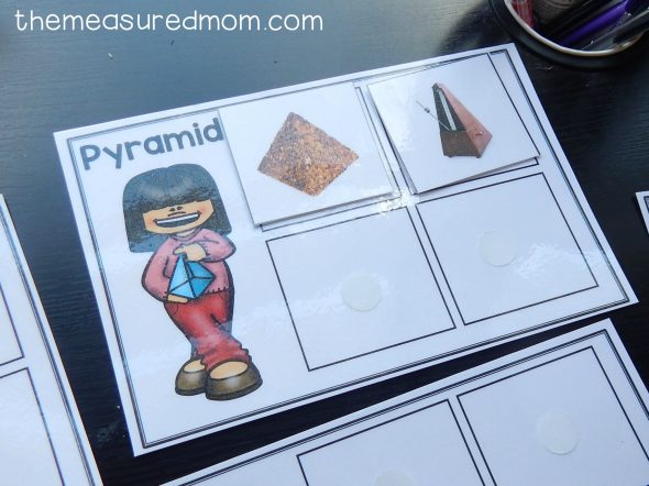 Free 3d Shape Sorting Mats The Measured Mom