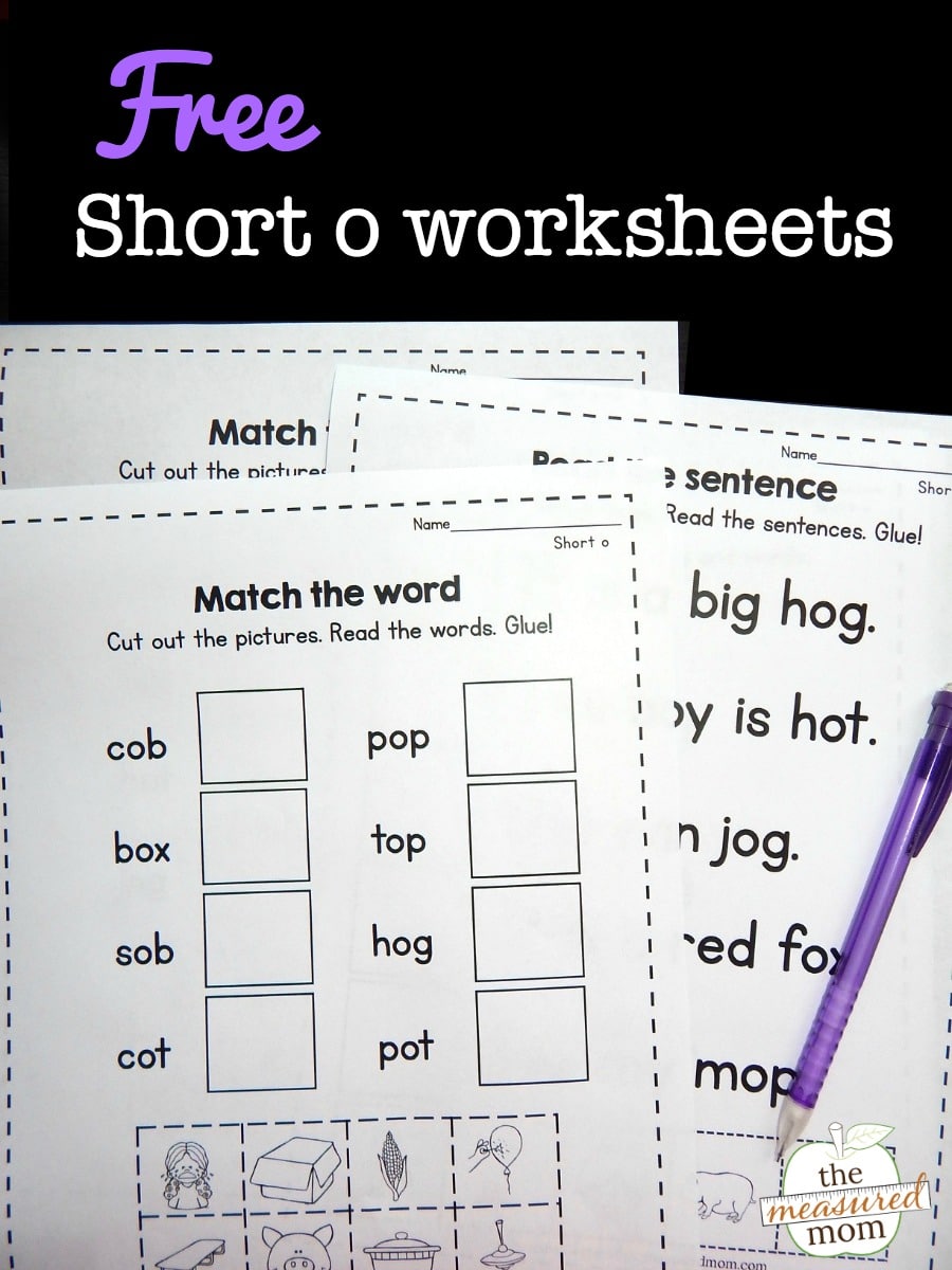 Free short o worksheets - The Measured Mom