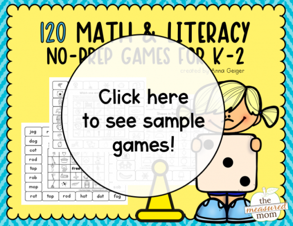 Free printable games for K-2: Just Print & Play! - The Measured Mom