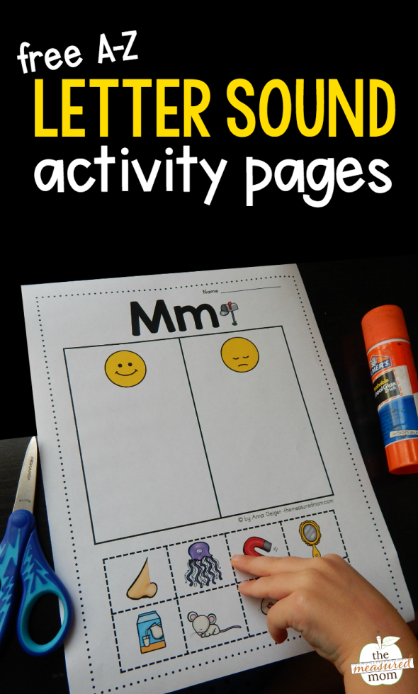 Letter Sound Cut And Paste Activity Pages The Measured Mom