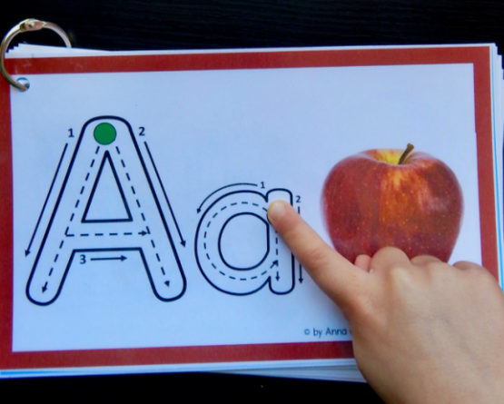 letter tracing indented books:letter tracer book for preschoolers