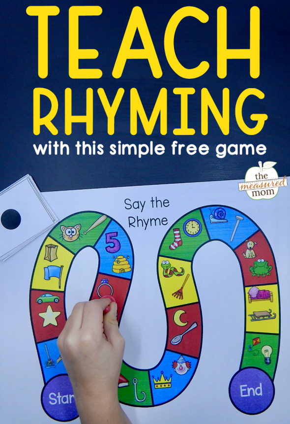 Teach your learners to rhyme with this simple free rhyming game!