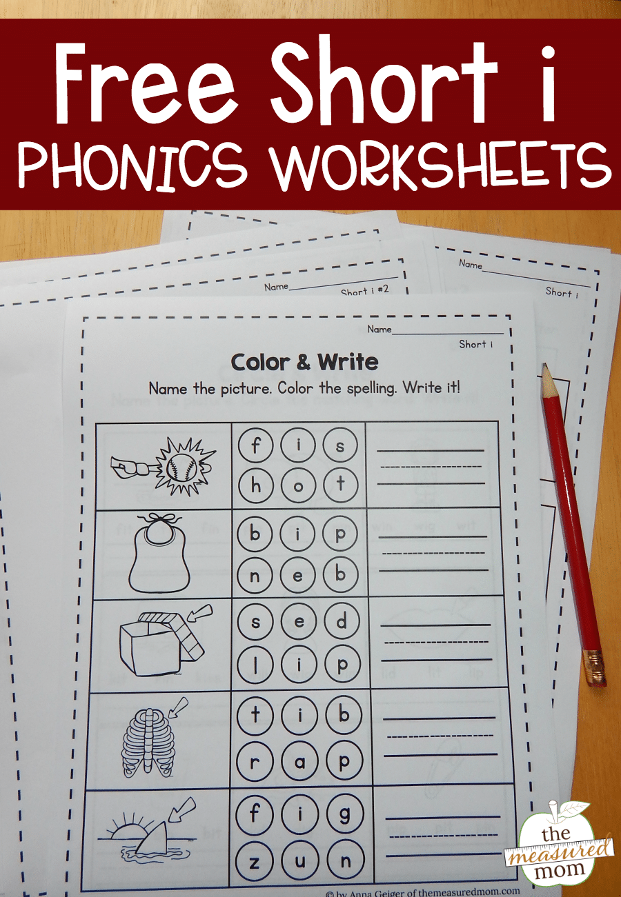 short i phonics worksheets