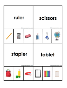 ESL Vocabulary Bundle: School Supplies - The Measured Mom