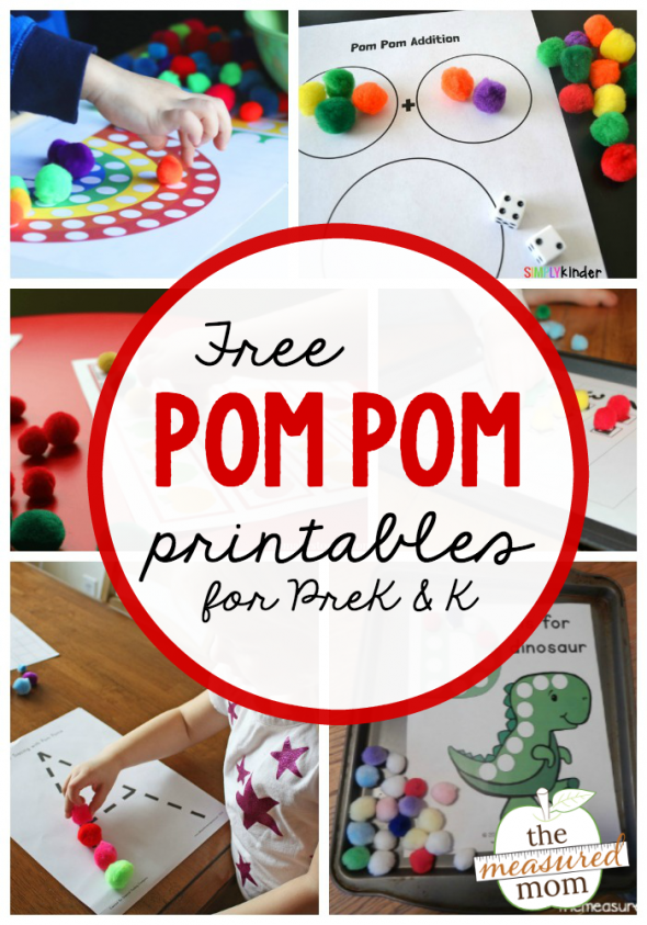 Free printable pom pom activities - The Mom