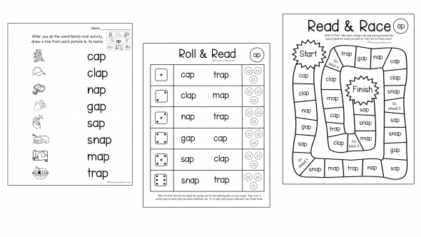 short vowel word family mats games the measured mom