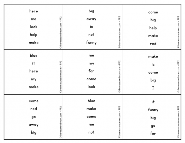 first grade dolch sight words