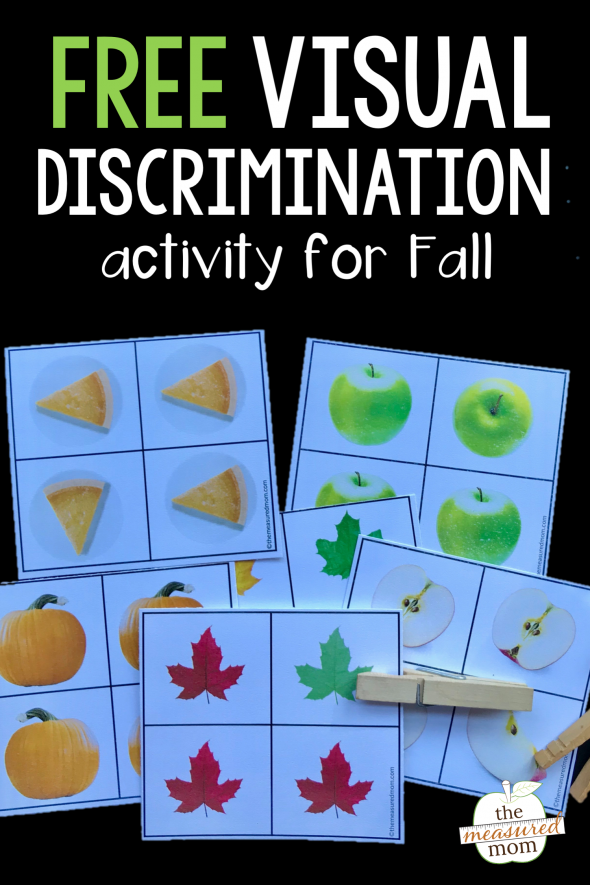 Fall visual discrimination activity The Measured Mom