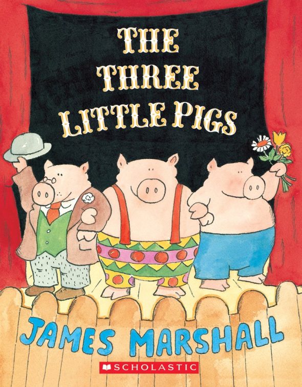 Dollhouse Miniature THE THREE LITTLE PIGS thin non-opening  Book 