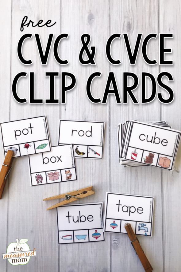 Free Clip Cards For Cvc Cvce Words The Measured Mom