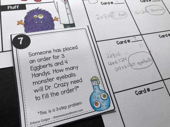 multiplication problem solving activity