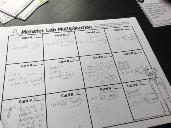 multiplication problem solving activity