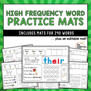 High Frequency Word Practice Mats - 240 words! - The Measured Mom