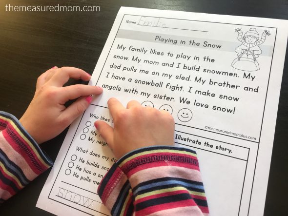 Reading Comprehension Passages For Early Readers The Measured Mom