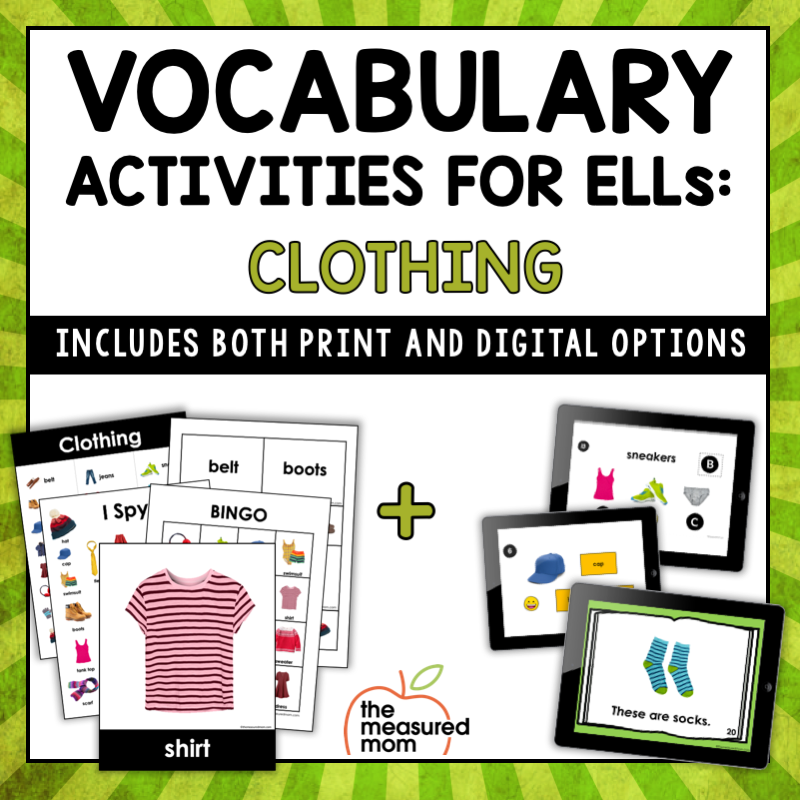ESL Vocabulary Bundle: Clothing - The Measured Mom
