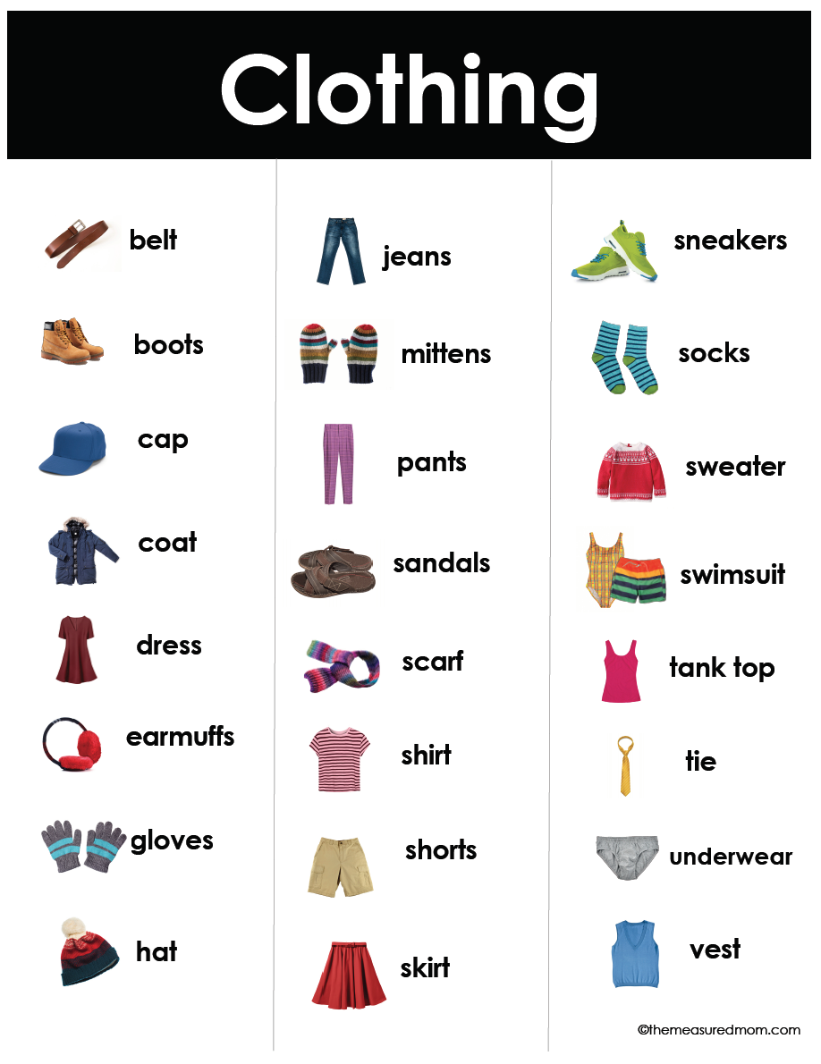 7ESL Vocabulary - Women's Clothes Vocabulary
