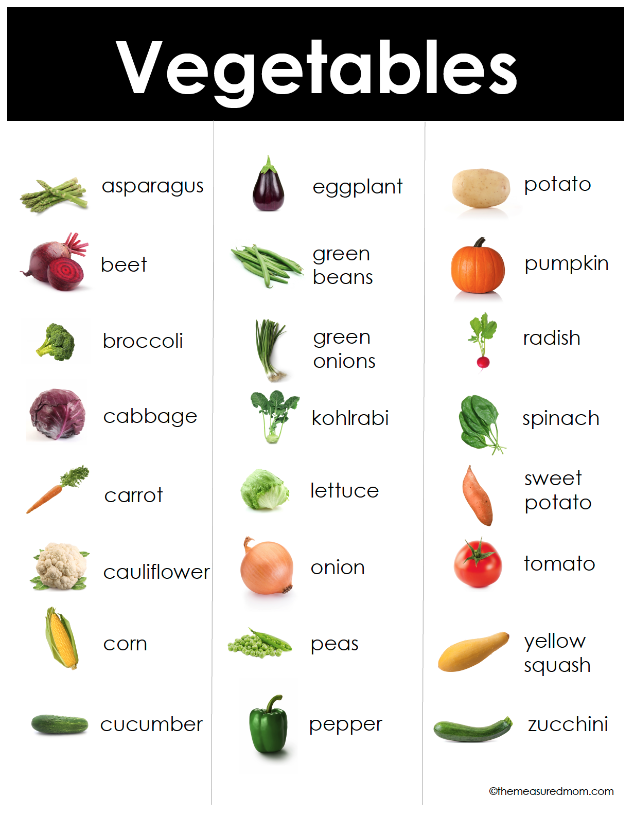 From Asparagus to Zucchini: English Words for Vegetables
