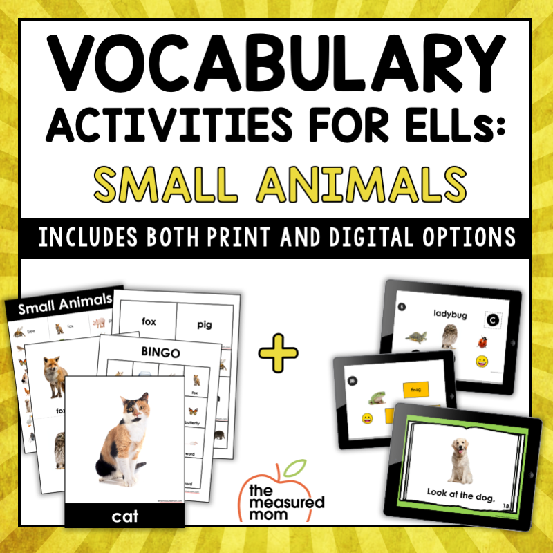 ESL Vocabulary Bundle: Small Animals - The Measured Mom