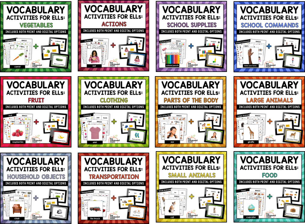ESL Vocabulary Bundle Complete Set The Measured Mom