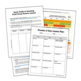 small group lesson plans for first grade