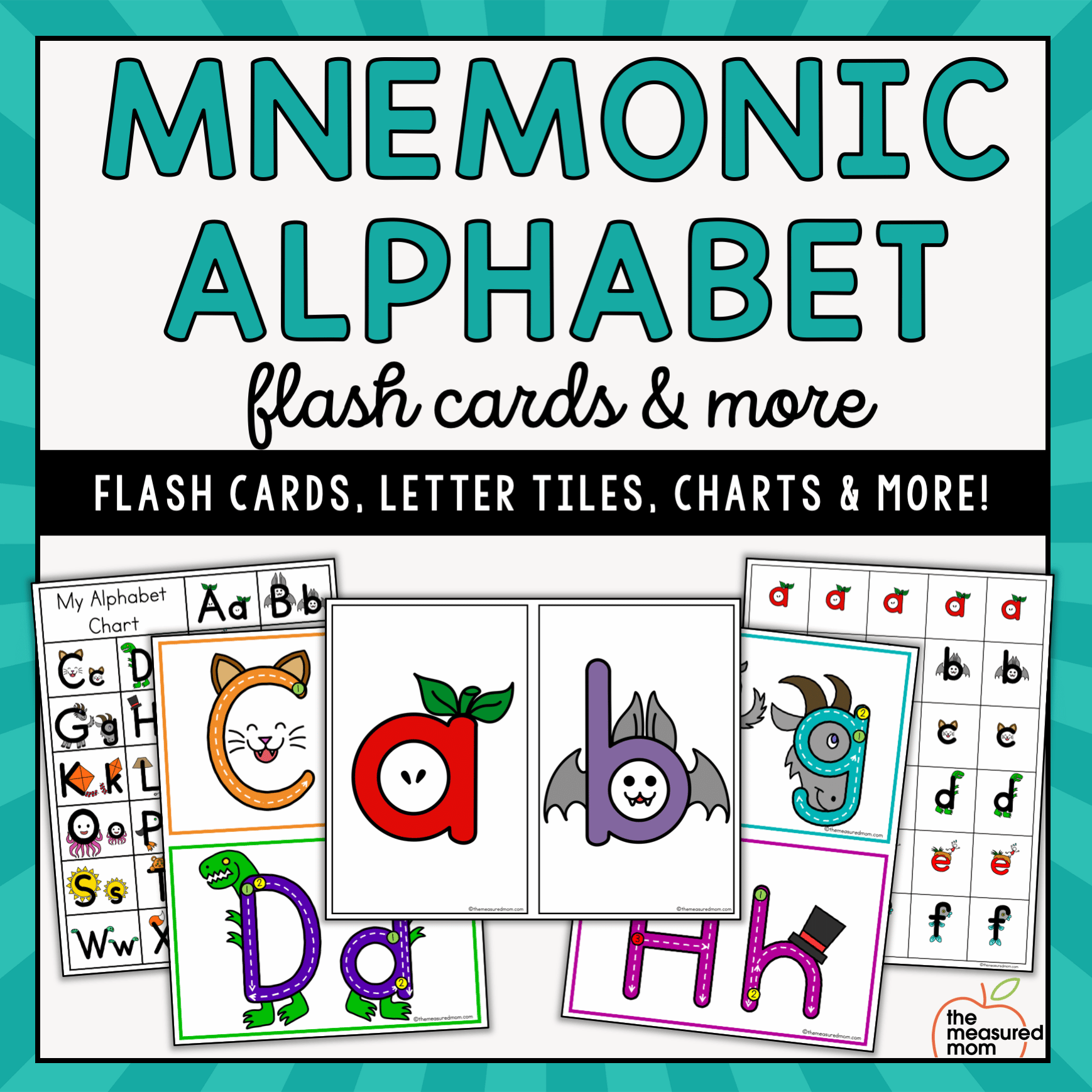 Mnemonic Alphabet Flash Cards & More - The Measured Mom
